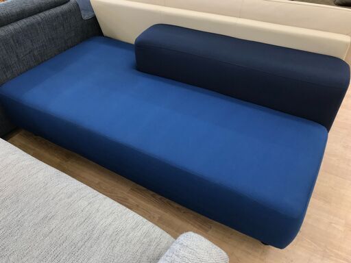 ★ジモティ割あり★ 無印良品 ソファー ブルー H60×W180×D90 クリーニング済み KJ7702