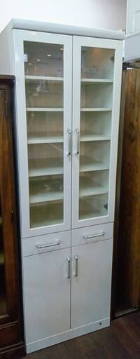 【￥12,000-】キッチン家具 食器棚 ホワイト