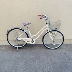 ※決まりました！※26インチの中古自転車。前カゴが古いんで、パーツいっぱい新品に交換しましたが、値段上げていないのでお得と思います。防犯登録も込みの料金ですの画像