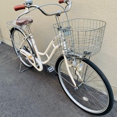 ※決まりました！※26インチの中古自転車。前カゴが古いんで、パーツいっぱい新品に交換しましたが、値段上げていないのでお得と思います。防犯登録も込みの料金ですの画像