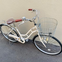 ※決まりました！※26インチの中古自転車。前カゴが古いんで、パーツいっぱい新品に交換しましたが、値段上げていないのでお得と思います。防犯登録も込みの料金ですの画像