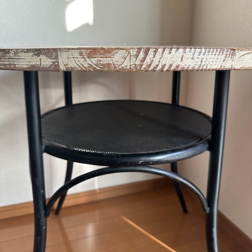 ビンテージ カフェ 丸テーブル ヴィンテージ 木製 丸テーブル カフェテーブル 52cm