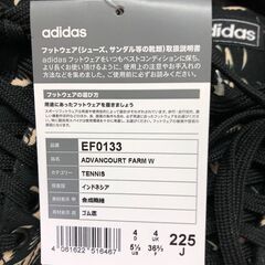 新品 未使用品　アディダス　 adidas　EF0133　レディース テニスシューズ　アドバンコートファーム W　ブラック　ADVANCOURT FARM W　250114-2の画像