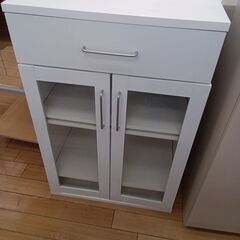 ★ジモティ割あり★ 山善 キャビネット ホワイト H90×D39...