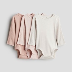 H&M リブボディスーツ 3枚セット