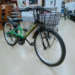 子供用自転車☆CROSS FORCE☆グリーン＆ブラックカラー☆22インチ【浜村鹿野温泉ICから3分 買取本舗 宮本リサイクル 営業時間9～19時 定休日水曜のみ←連絡できませんm(_ _)m】の画像