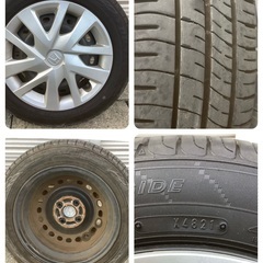 N BOX純正ホイール　155/65R14 ヨコハマ×3本ダンロップ×1本の画像