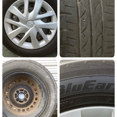 N BOX純正ホイール　155/65R14 ヨコハマ×3本ダンロップ×1本の画像