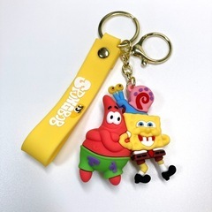 【新品】スポンジボブ パトリック ゲイリー キーホルダーの画像