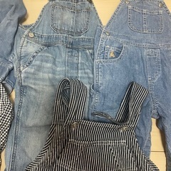 ベビー　キッズ　おしゃれ着　デニムシャツ　サロペットの画像