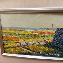 96.「千倉花畑」髙橋一善 油絵の画像