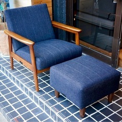 カリモク60】Kチェア 1シーター & オットマン 岡山産セルビッチ