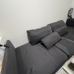 IKEA ソファ ソーデルハムン 2脚セット グレー の画像