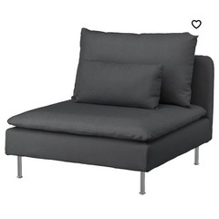 IKEA ソファ ソーデルハムン 2脚セット グレー の画像