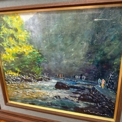 98.「養老渓谷」髙橋一善 油絵の画像