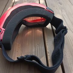 スノーボード ゴーグル◆クリムゾンレッド◆未使用品◆ノーブランドの画像