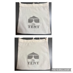 TENT ショップバッグ 3枚セット ショッパー ショルダーバッグ 布製 薄手 の画像