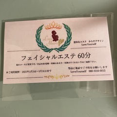 フェイシャルエステ　60分券