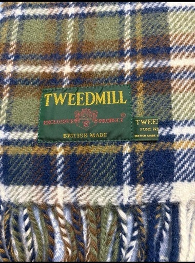 未使用 TWEEDMILL チェック柄 大判ストール 180x73cm