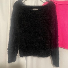 レディース 洋服 冬服 黒ニット