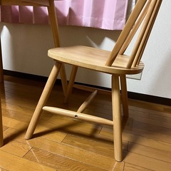 【取引完了】【期間限定】大人気【Emma】エマのダイニングテーブル椅子セット　使用期間2年の画像