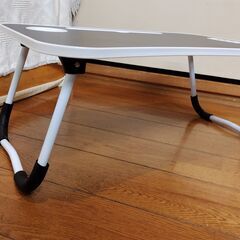 IGMA ベッドサイドラップトップテーブル、約横幅60x奥行40x高さ27cm　折りたたみ式の朝食トレイ、ベッド用の滑り止めラップトップテーブルの画像