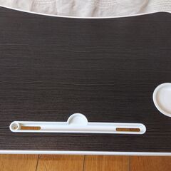 IGMA ベッドサイドラップトップテーブル、約横幅60x奥行40x高さ27cm　折りたたみ式の朝食トレイ、ベッド用の滑り止めラップトップテーブルの画像