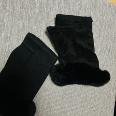 指なし手袋 ブラックの画像