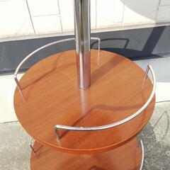 美品 回転式 デザートスタンド ケーキスタンド 木製 の画像