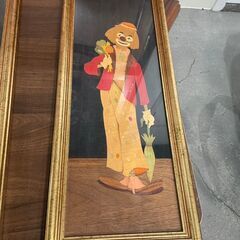 イタリア製 木製絵画 花(ID: 385）