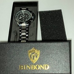 メンズ腕時計　BINBOND ステンレスクォーツ腕時計　箱ありの画像