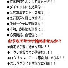 おうちでサウナフルセット　サイズ、使用変更可！配送、設置、電気工事対応！Bluetoothスピーカー、間接照明、コントロールパネルの画像