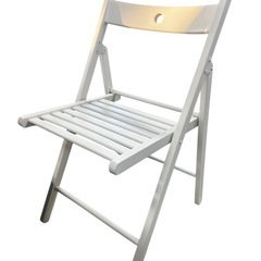 NO.2118 ダイニングセット 円形テーブル 折りたたみ椅子 家具 中古の画像