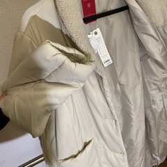 タグ付き未使用‼️lilasic （リラシク）ダウンジャケット ライトベージュ Mの画像
