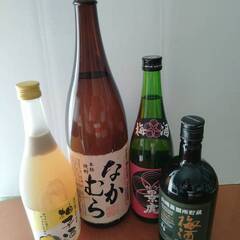 ◆未開栓品と開栓済のお酒4種◆　焼酎なかむら（開栓済）、山崎 ス...