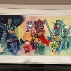 ガンダム・ 水彩画額装アート