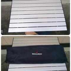 WOOLRICH アルミ ロールテーブル 収納バッグ付き コンパクト アウトドア キャンプ の画像