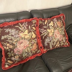 ゴブラン　ジャガード　ベルベット　クッションカバーの画像