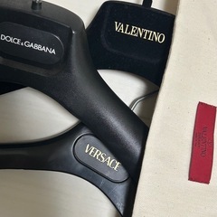 【まとめてセット】ハイブランドハンガー３本とバレンチノ巾着袋　VALENTINO VERSACE DOLCE& GABBANAの画像