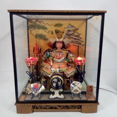 置物 有鳳作 五月人形 大将飾 オルゴール(こいのぼり)付き 提...