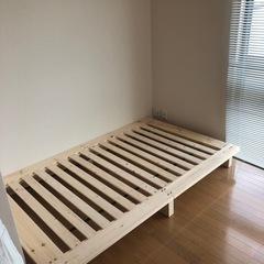 【セミダブル】すのこベッド、マットレス
の画像