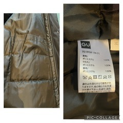 最終値下げ　GU スタンドパテッドブルゾン オーバーサイズ M ブラック　ダウンジャケット 中綿ブルゾン 防風 ユニクロ の画像