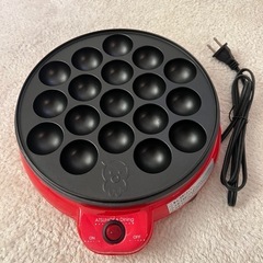 電気たこ焼き器  赤 18個焼き
