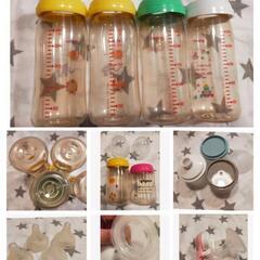 哺乳瓶類 &消毒レンチン容器&保管ケースセット
