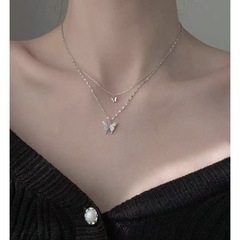 【新品未使用】ネックレス/蝶/シルバー/海外輸入の画像