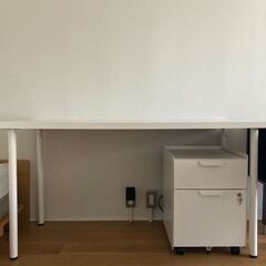 IKEA デスク LINNMON キャビネットのセット/イケア