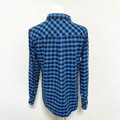 UNTITLED アンタイトル 長袖シャツ トップス チェック柄 青黒 3 L相当 レディースの画像