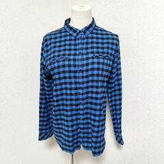 UNTITLED アンタイトル 長袖シャツ トップス チェック柄 青黒 3 L相当 レディースの画像