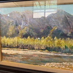 105.「安曇野」髙橋一善 油絵の画像