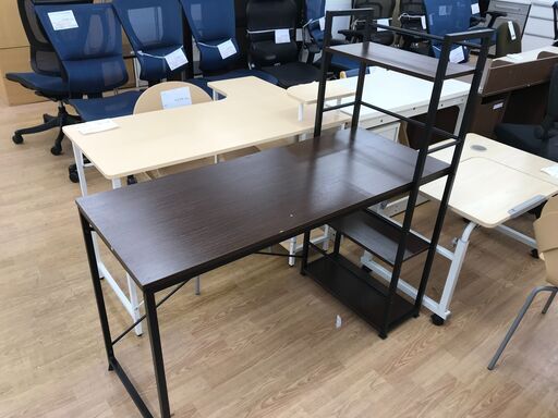★ジモティ割あり★  PCデスク ブラウン H120×W120×D52 クリーニング済み KJ7725